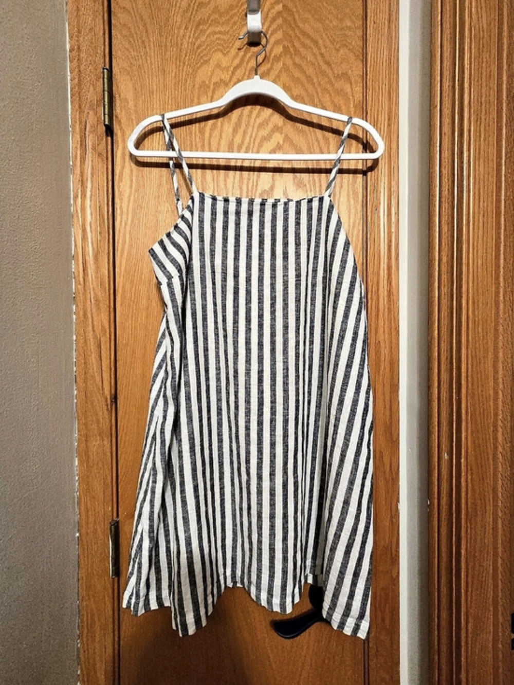A New Day Striped Linen Mini Dress | Size M | Like New